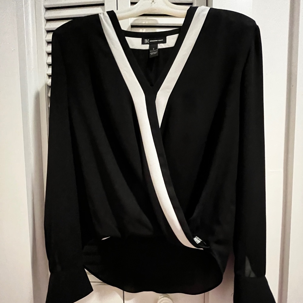 COPY - NWOT Colorblock Long Sleeve Surplice Top